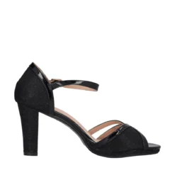 Sandalo Donna Nero Glitterato