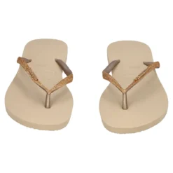 SLIM GLITTER II Infradito Donna Beige