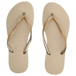 SLIM GLITTER II Infradito Donna Beige