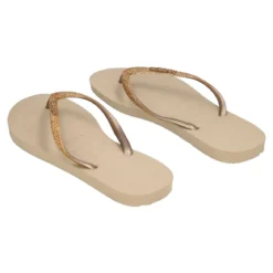 SLIM GLITTER II Infradito Donna Beige
