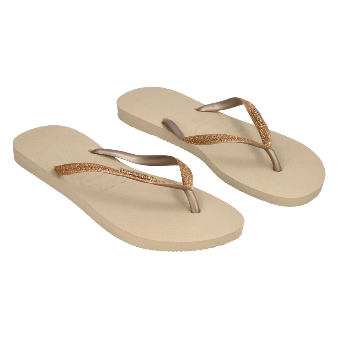 SLIM GLITTER II Infradito Donna Beige