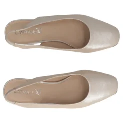 Slingback Comfort Donna Taupe Metallizzate