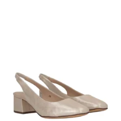 Slingback Comfort Donna Taupe Metallizzate