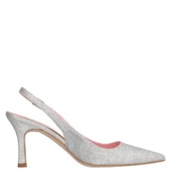 Slingback Donna Argento Tacco 8 cm