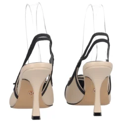 Slingback Donna Beige e Nere
