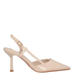slingback Donna Beige in Vernice