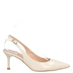 Slingback Donna Beige in Vernice