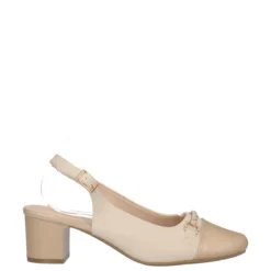 Slingback Donna Crema e Oro
