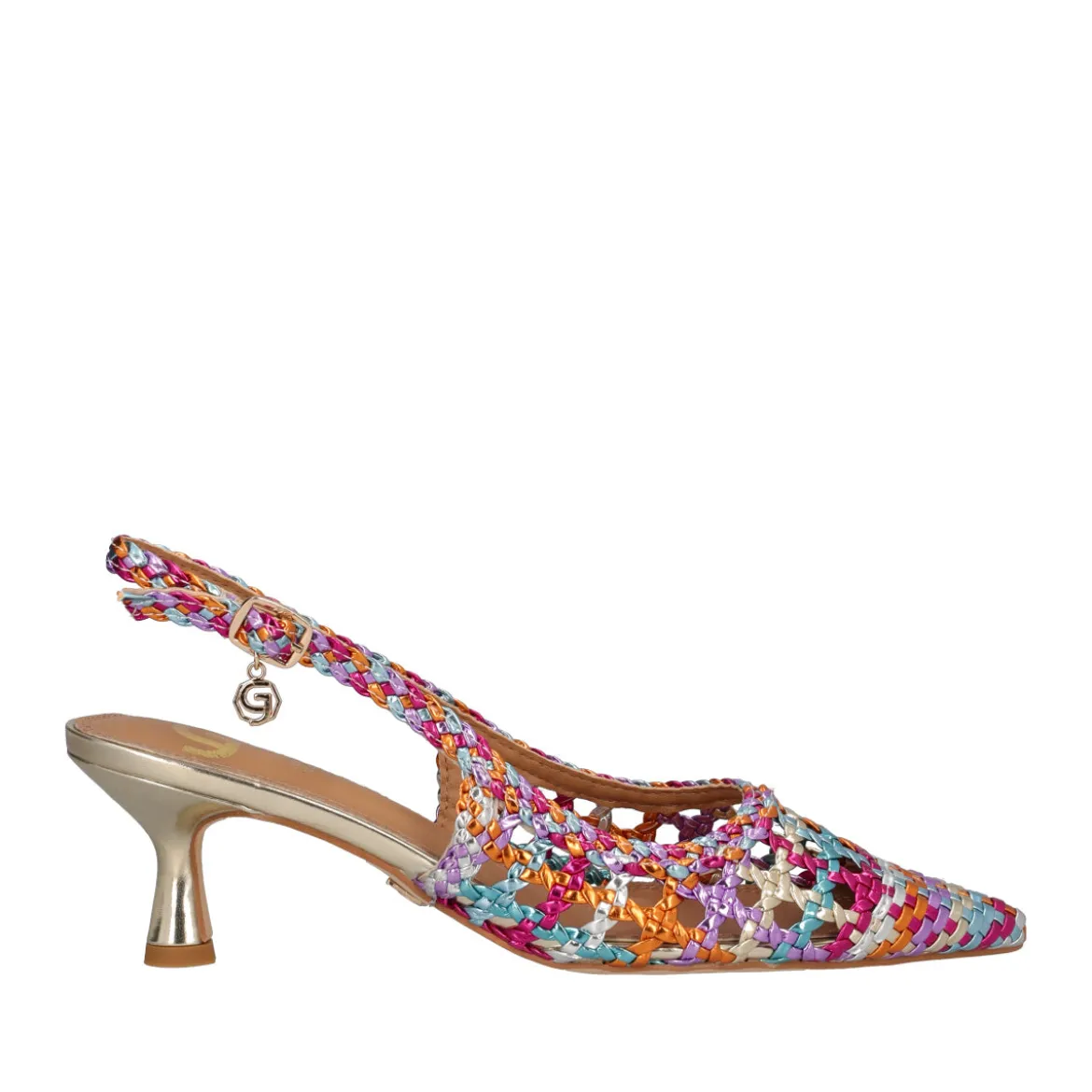 Slingback Donna Multicolor Metallizzato