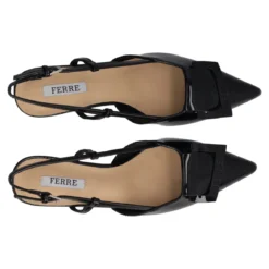 Slingback Donna Nere in Vernice