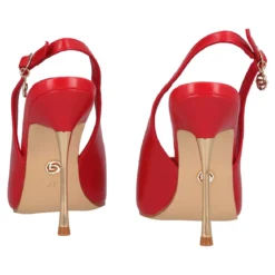 Slingback Donna Rosse e Oro Tacco 11cm