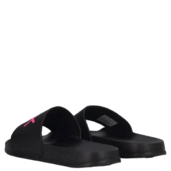 SLIPPERS LOGO Ciabatte Donna Nere e Fuxia