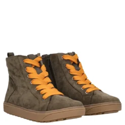 Sneakers alta Donna Kaki e Beige