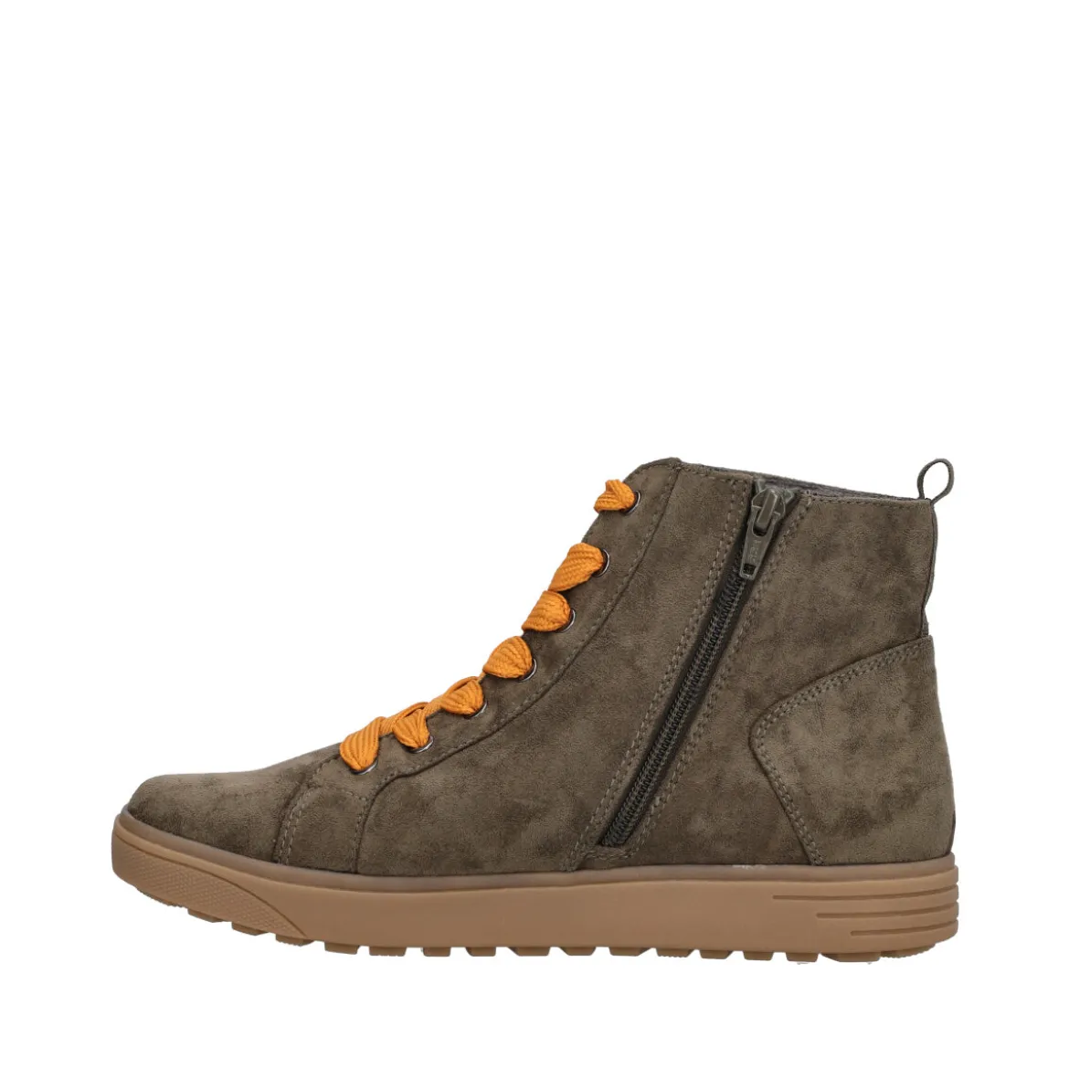 Sneakers alta Donna Kaki e Beige