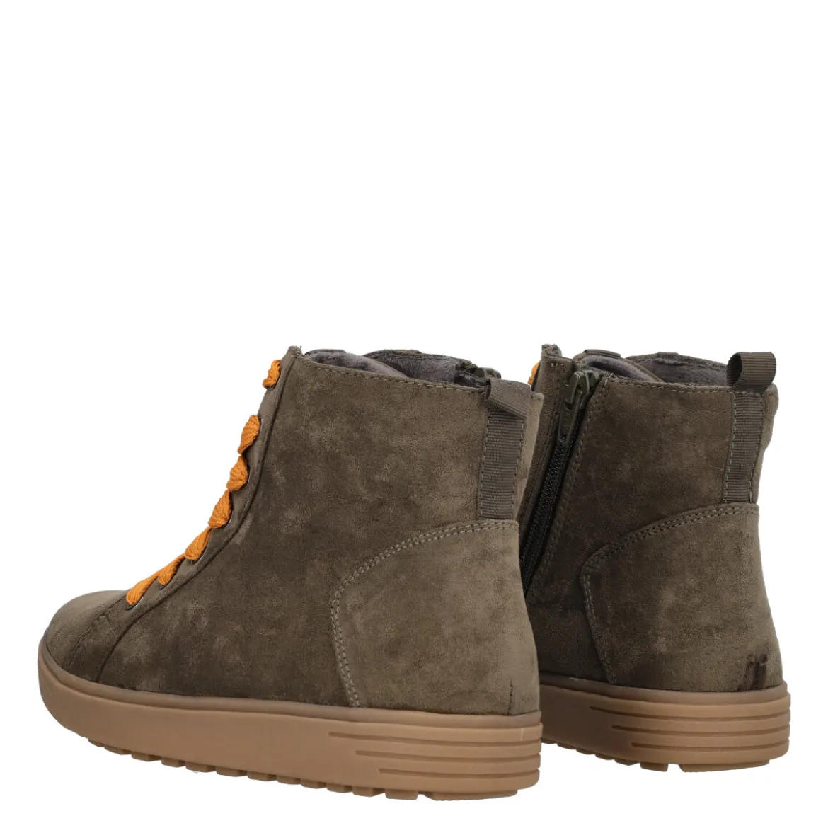 Sneakers alta Donna Kaki e Beige