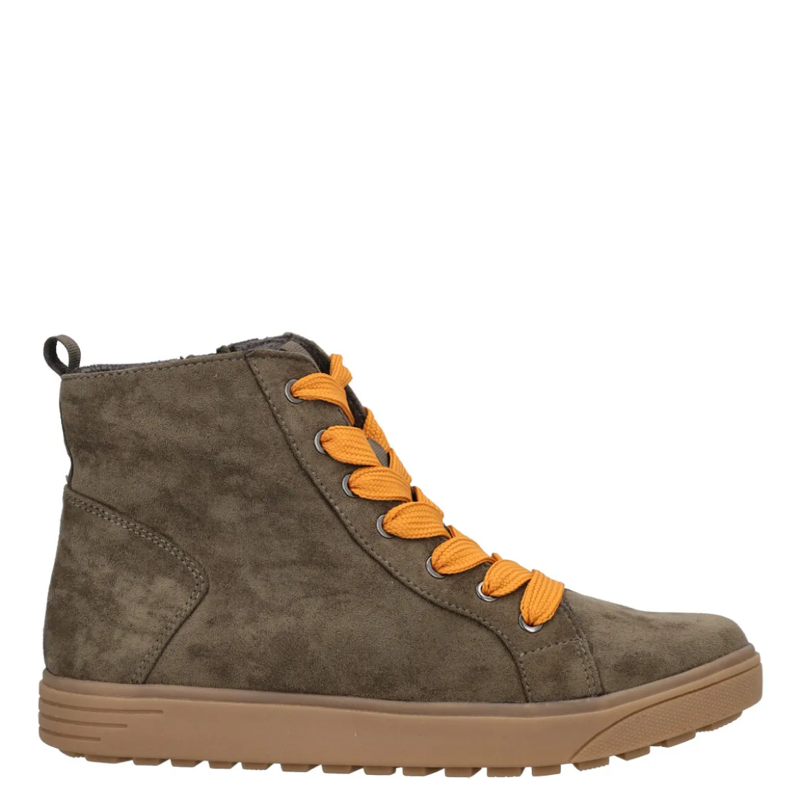 Sneakers alta Donna Kaki e Beige