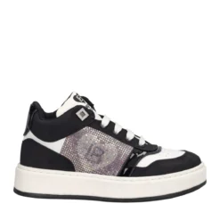 Sneakers Alte Bambina Bianche e Nere