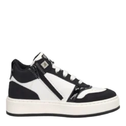 Sneakers Alte Bambina Bianche e Nere