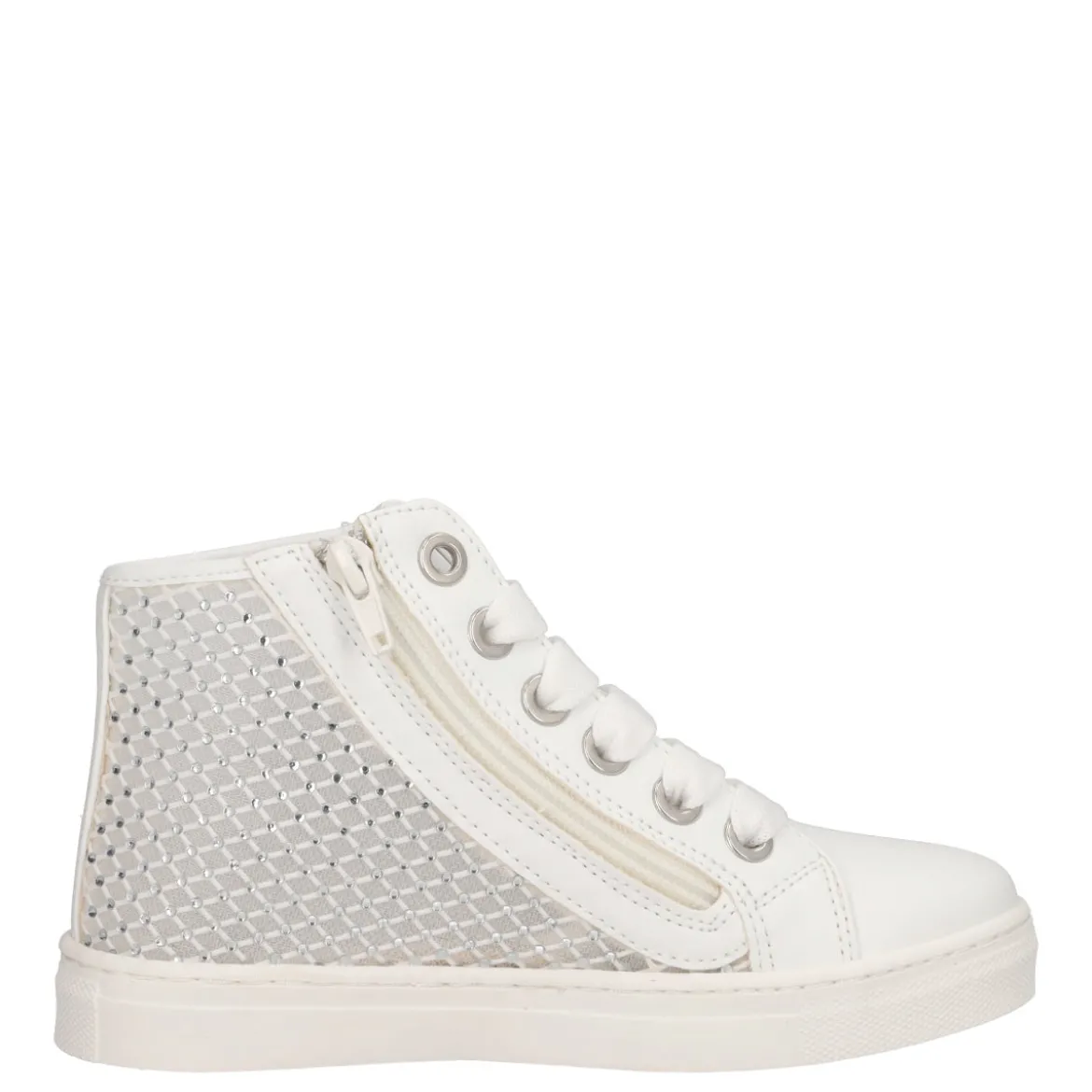 Sneakers Alte Bambina Bianche