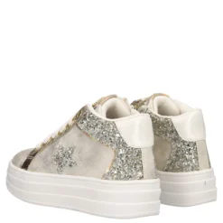 Sneakers alte Bambina Oro e Argento