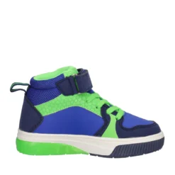Sneakers Alte Bambino Blu e Verdi con Luci