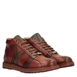 Sneakers Alte Uomo Crust Legno in Pelle