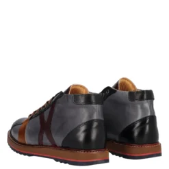 Sneakers Alte Uomo Nere in Pelle