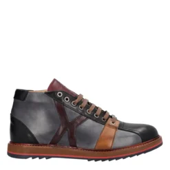 Sneakers Alte Uomo Nere in Pelle