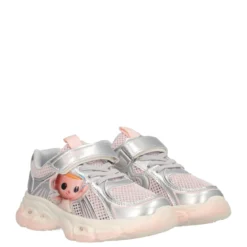 Sneakers Bambina Argento con Luci