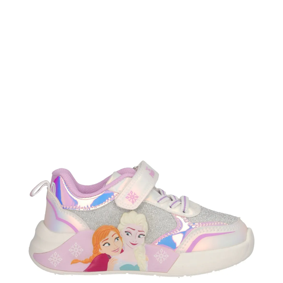 Sneakers Bambina Argento Frozen con Luci
