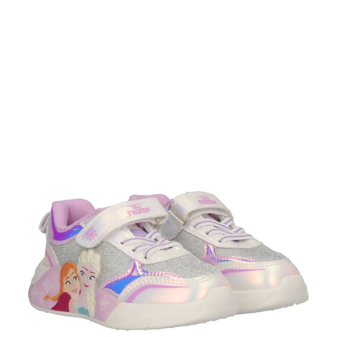 Sneakers Bambina Argento Frozen con Luci