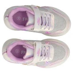 Sneakers Bambina Argento Frozen con Luci