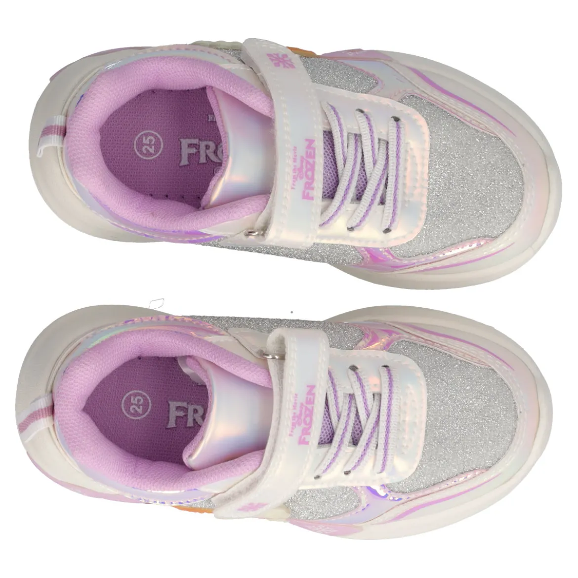 Sneakers Bambina Argento Frozen con Luci