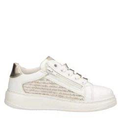 Sneakers Bambina Bianca e Oro