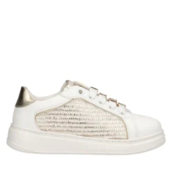 Sneakers Bambina Bianca e Oro