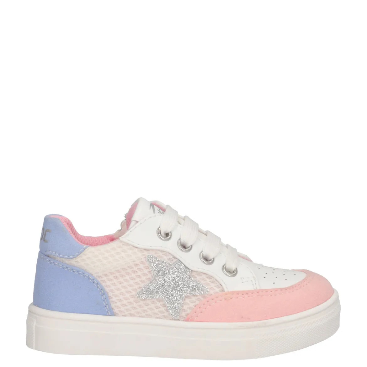 Sneakers Bambina Bianche, Azzurre e Rosa