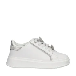 Sneakers Bambina Bianche e Argento con Charms