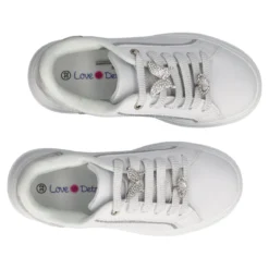 Sneakers Bambina Bianche e Argento con Charms