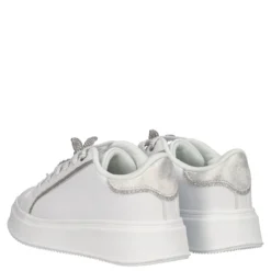 Sneakers Bambina Bianche e Argento con Charms