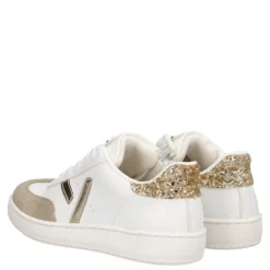 Sneakers Bambina Bianche e Oro