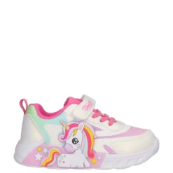 Sneakers Bambina Bianche e Rosa con Luci