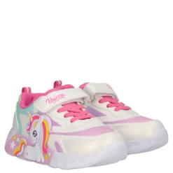Sneakers Bambina Bianche e Rosa con Luci