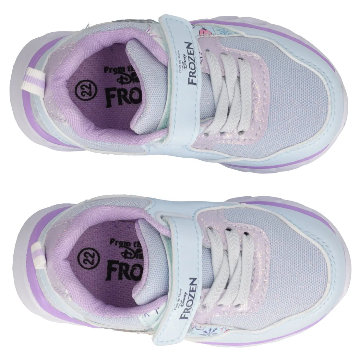 Sneakers Bambina Frozen Azzurre con Luci