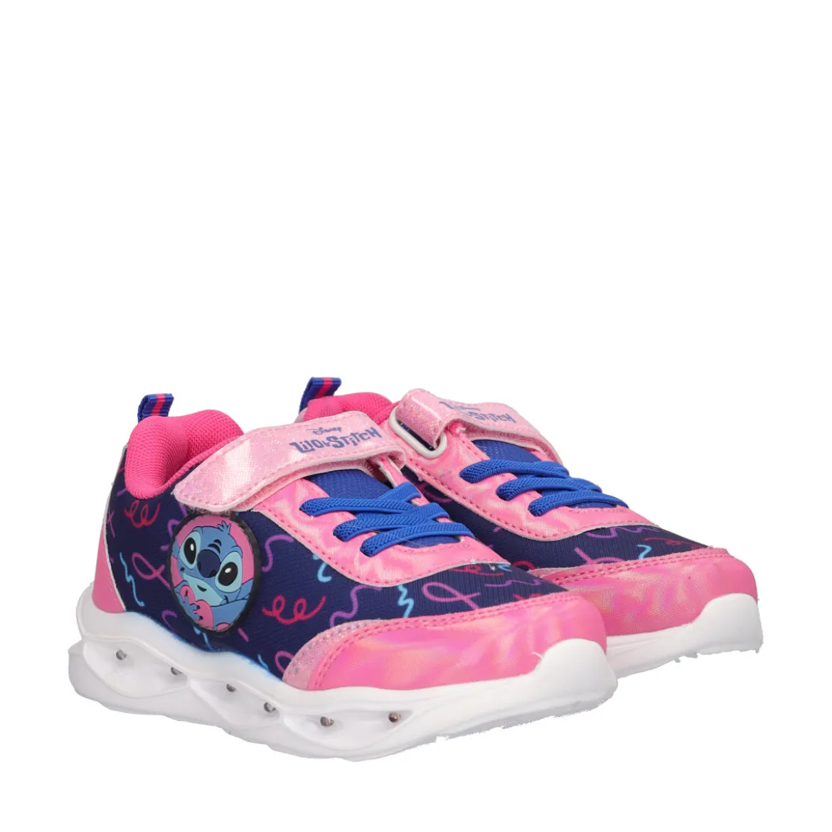 Sneakers Bambina Fuxia e Blu Stitch