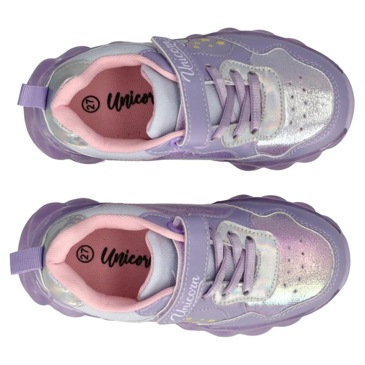 Sneakers Bambina Lilla Unicorn con Luci