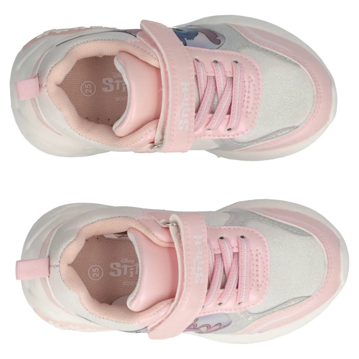 Sneakers Bambina Stitch e Angel Rosa con Luci