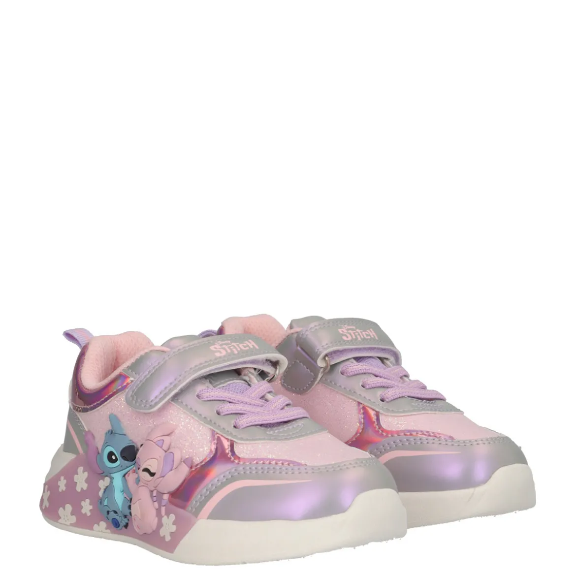 Sneakers Bambina Stitch e Angel Rosa con Luci