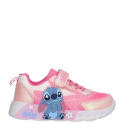 Sneakers Bambine Stitch Rosa con Luci