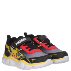 Sneakers Bambini Nere, Gialle e Rosse, Pokémon con Luci