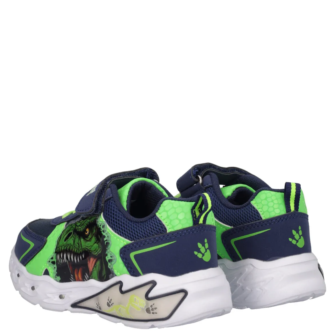 Sneakers Bambino Blu e Verde con Luci